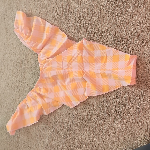 Savage Fenty Gingham Orange and Pink Bra And Fluted Panty Set BNWT - Picture 5 of 12